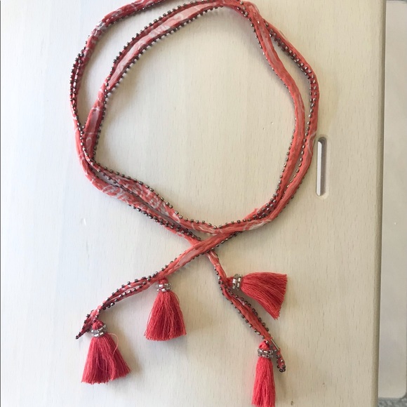 Chan Luu Jewelry - CHAN LUU Red Beaded Tassel Necklace